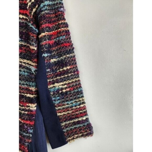 Maeve Anthropologie Womens BOHO Sweater Dress Small Navy Knit Textured Tweed - Picture 4 of 10